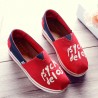 Women Chic Shoes Breathable Summer Casual Shoes Slip-on Platform Canvas