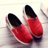 Women Chic Shoes Breathable Summer Casual Shoes Slip-on Platform Canvas