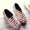 Women Casual Shoes Chic Platform Canvas Slip On Colorful Shoes