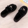 Women Casual Keep Warm Fluffy Butterfly Knot Flat Loafers