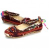 SOCOFY Size 5-11 Women Casual Flats Beading Round Toe Colorful Comfortable Flats Loafers Shoes