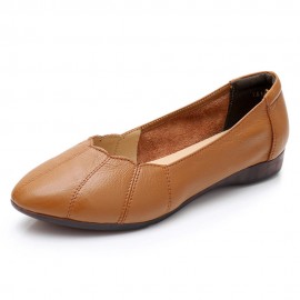 Women Soft Sole Comfortable Leather Flats Loafers