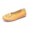 Large Size Hollow Out Leather Loafers Moccasin Casual Flats