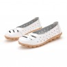 Women Flats Shoes Comfortable Soft Slip On Hollow Out Leather Casual Flat Loafers Shoes