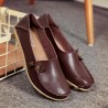 Large Size Soft Leather Multi-Way Flat Loafers For Women