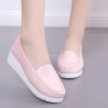 Women Shoes Wedges Pure Color Casual Loafers