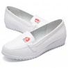 Casual Slip On White Round Toe Soft Sole Flat Shoes For Women