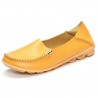 Soft Leather Round Toe Comfy Flats For Women