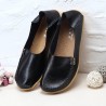 Soft Leather Round Toe Comfy Flats For Women