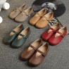 Women Flat Leather Shoes Round Toe Casual Outdoor Soft Loafers