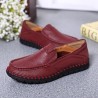 Women Casual Leather Shoes Soft Outdoor Slip On Flat Loafers Shoes