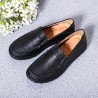 Women Casual Leather Shoes Soft Outdoor Slip On Flat Loafers Shoes