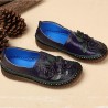 Genuine Leather Soft Soled Comfy Flower Flats Loafer