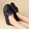 Genuine Leather Soft Soled Comfy Flower Flats Loafer