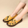 Genuine Leather Soft Soled Comfy Flower Flats Loafer