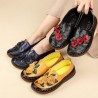 Genuine Leather Soft Soled Comfy Flower Flats Loafer