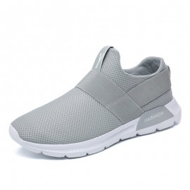 Men Mesh Elastic Slip On Soft Running Sneakers Casual Walking Shoes