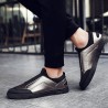 Men Stylish Eleatic Band Splicing Trainers Slip On Casual Shoes