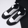 Men Stylish Eleatic Band Splicing Trainers Slip On Casual Shoes