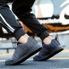 Large Size Men Knitted Fabric Lace Up Sport Running Casual Sneakers