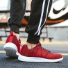 Large Size Men Knitted Fabric Lace Up Sport Running Casual Sneakers