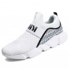 Men Elastic Panels Knitted Fabric Wear-resistant Casual Sneakers