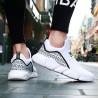 Men Elastic Panels Knitted Fabric Wear-resistant Casual Sneakers