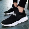 Men Elastic Panels Knitted Fabric Wear-resistant Casual Sneakers