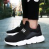 Men Elastic Panels Knitted Fabric Wear-resistant Casual Sneakers