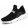 Men Elastic Panels Knitted Fabric Wear-resistant Casual Sneakers