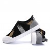 Men Breathable Fabric Color Blocking Slip On Tariners Flat Casual Sneakers