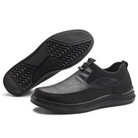 Men Mesh Splicing Light Weight Soft Slip On Casual Waling Shoes