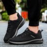 Men Knitted Fabric Comfy Lace Up Sport Running Sneakers