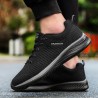 Men Knitted Fabric Comfy Lace Up Sport Running Sneakers