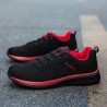 Men Knitted Fabric Comfy Lace Up Sport Running Sneakers