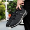 Men Knitted Fabric Comfy Lace Up Sport Running Sneakers