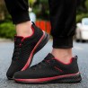 Men Knitted Fabric Comfy Lace Up Sport Running Sneakers