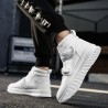 Men Metal Buckle High Top Comfy Sole Sport Casual Trainers