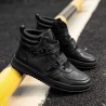 Men Metal Buckle High Top Comfy Sole Sport Casual Trainers