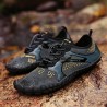 Large Size Men Fabric Slip Resistant Elastic Lace Hiking Casual Beach Water Shoes