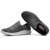 Men Breathable Knitted Fabric Slip On Hiking Casual Sneakers