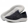 Men Breathable Knitted Fabric Slip On Hiking Casual Sneakers