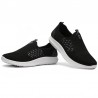 Men Breathable Knitted Fabric Slip On Hiking Casual Sneakers