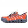 Men Bungee Closure Mesh Textile Quick Drying Upstream Shoes