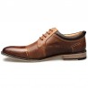 Men Retro Color Genuine Leather Slip Resistant Large Size Formal Shoes