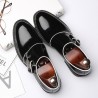 Men British Style Microfiber Leather Slip Resistant Formal Shoes