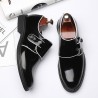 Men British Style Microfiber Leather Slip Resistant Formal Shoes