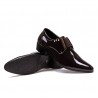 Men Classic Pointed Toe Elastic Band Slip On Formal Dress Shoes