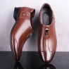 Men Microfiber Leather Non-slip Metal Buckle Slip On Casual Formal Shoes