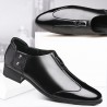 Men Microfiber Leather Non-slip Metal Buckle Slip On Casual Formal Shoes